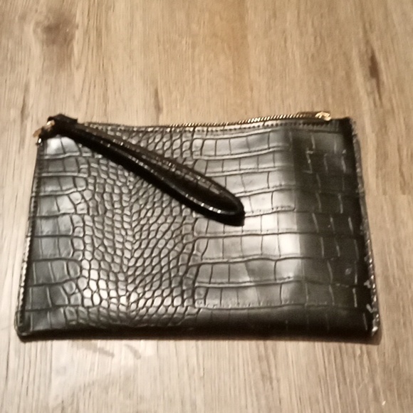 Black snake skin wrist bag - Picture 1 of 10
